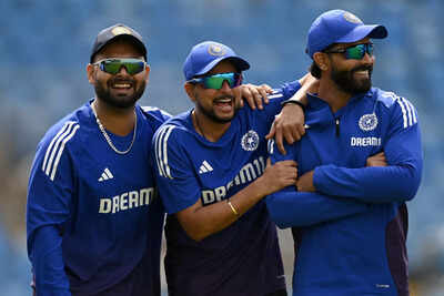 Kuldeep Yadav with teammates during a match