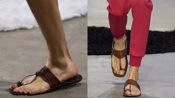 Close-up of Prada sandal design
